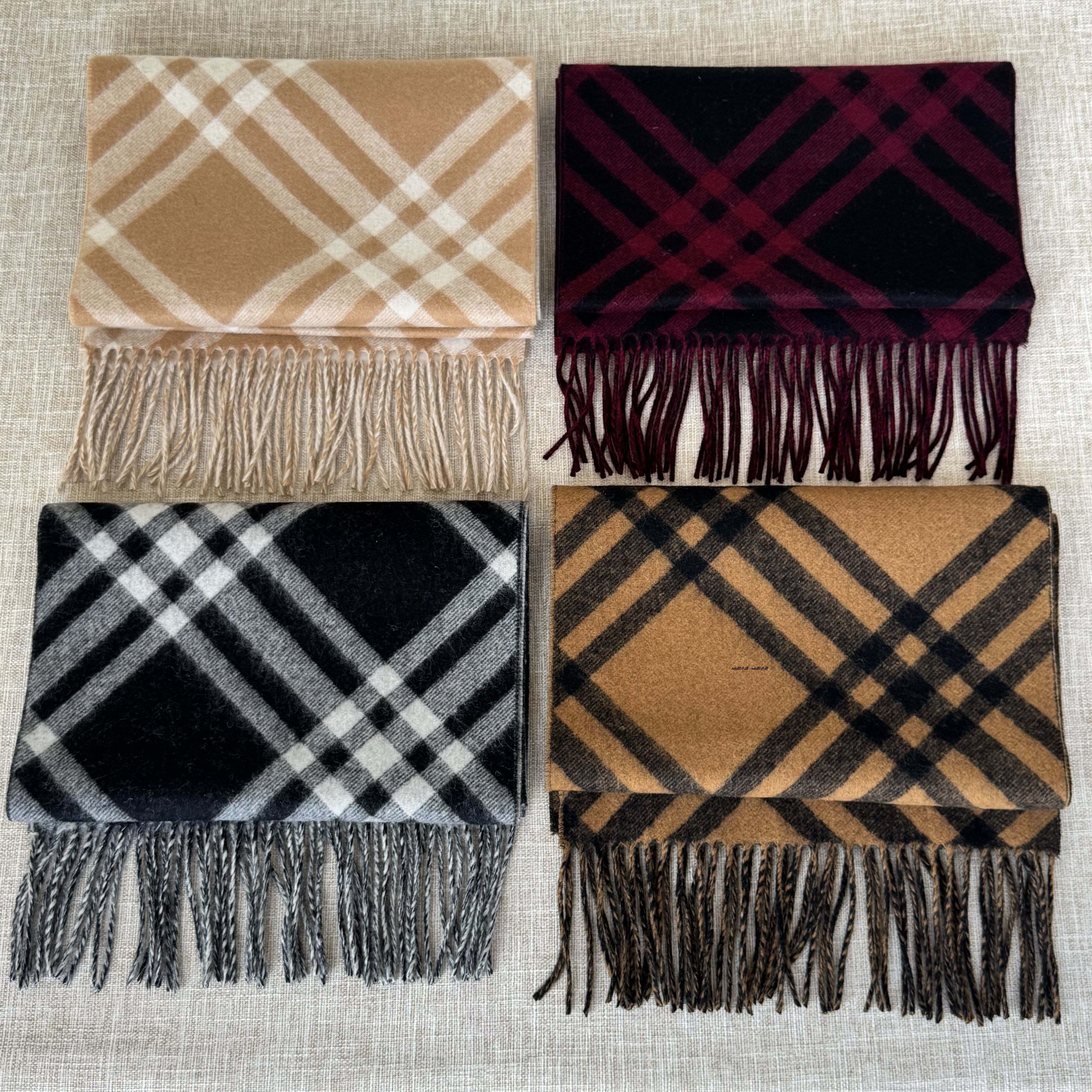 终于来啦 新款的马术骑士格纹羊绒流苏围巾 男女同款秋冬保暖披肩