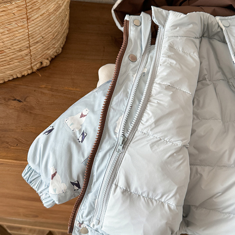 婴幼儿棉衣连帽外套冬款男女童三合一冲锋衣宝宝保暖羽绒内胆 a类