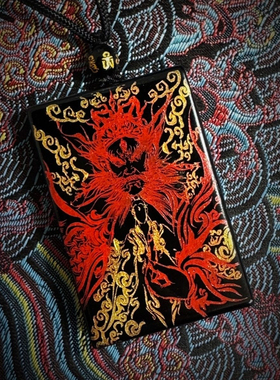 王灵官黑曜石雕刻无事牌吊坠车挂国风送礼男女平安项链端午礼物