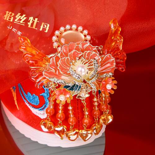 国色芳华】七月荷牡丹花秀禾婚鞋