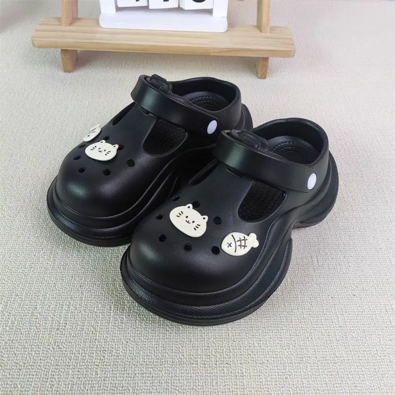 高跟洞洞鞋女款外穿加厚防滑外出沙滩鞋甜美夏季耐磨增高休闲凉鞋,女鞋,洞洞鞋,淘宝优惠券,粉丝福利购,淘宝优惠卷