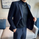 一粒扣轻奢质感西服男套装 两件套 礼服暗条纹商务西装 修身 休闲正装