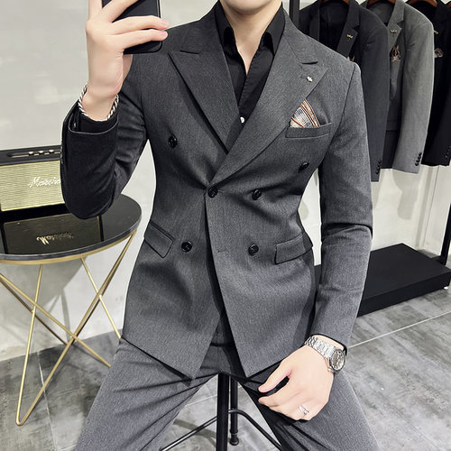 高级感厚款西服高档职业正装
