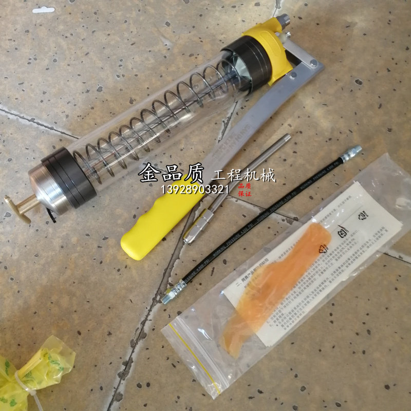 钩机手动黄油枪单压双压杆挖掘机装载机牛油枪高压自吸黄油机抢