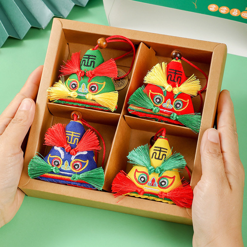 CLASSIC TIGER EMBROIDERY TIGER HEAD SACHET ZONGZI TIGER RICE DUMPLINGS DRAGON BOAT FESTIVAL SACHET PIVOTAL COURT