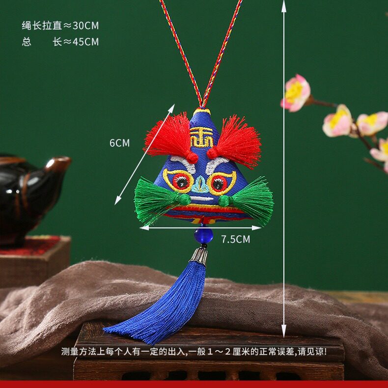 CLASSIC TIGER EMBROIDERY TIGER HEAD SACHET ZONGZI TIGER RICE DUMPLINGS DRAGON BOAT FESTIVAL SACHET PIVOTAL COURT