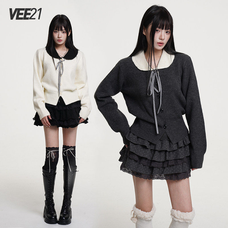 Vee21 灰色毛衣开衫外套女款2025新款韩系慵懒风氛围感早秋冬穿搭,个性定制/设计服务/DIY,棉服工装,淘宝优惠券,粉丝福利购,淘宝优惠卷