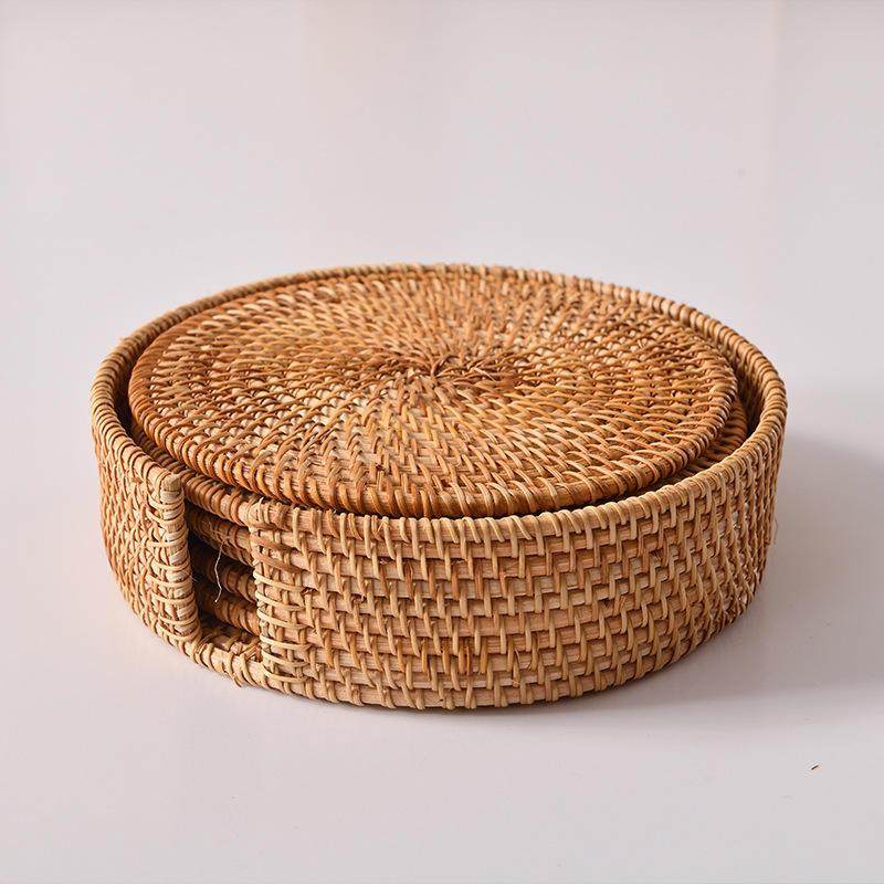 藤编杯垫手工编织砂锅隔热杯茶具垫茶杯垫餐桌垫碗垫一件代发爆款,餐饮具,餐垫,淘宝优惠券,粉丝福利购,淘宝优惠卷