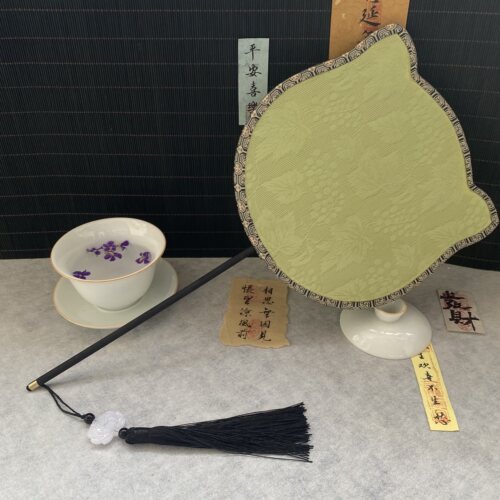 六月微风ly小猫扇木制扇
