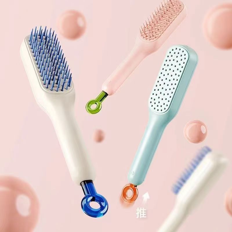 梳子伸缩魔法梳家用头皮清理专用防静电便携式蓬松按摩梳小巧清洁