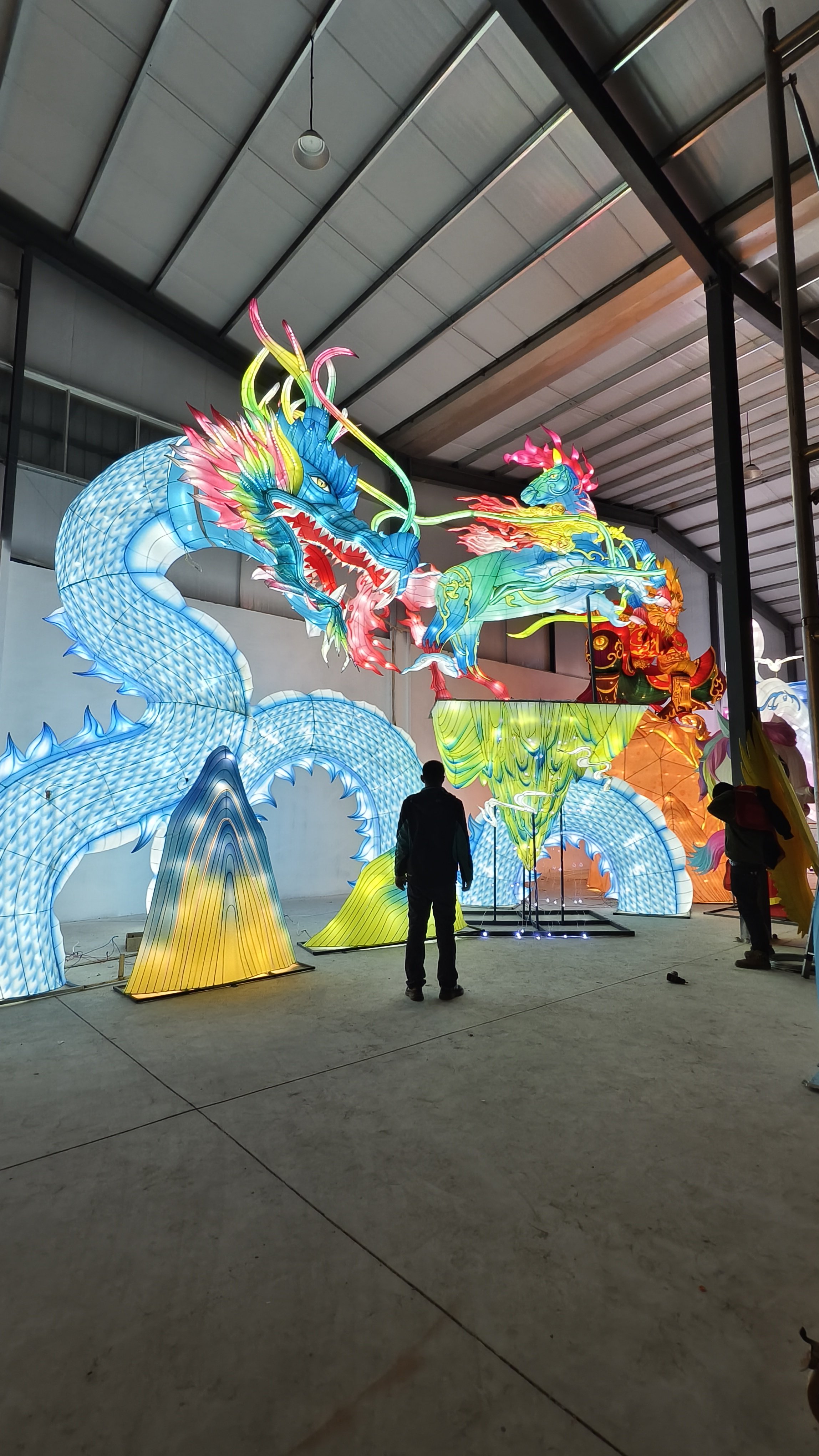 大型花灯彩灯龙马造型灯春节元宵节灯会景区灯展灯会龙马精神现货
