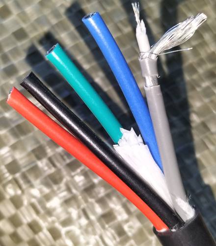 进口5芯0.1平方信号传输线五根同抽电缆线数据线镀锡软28AWG×5c