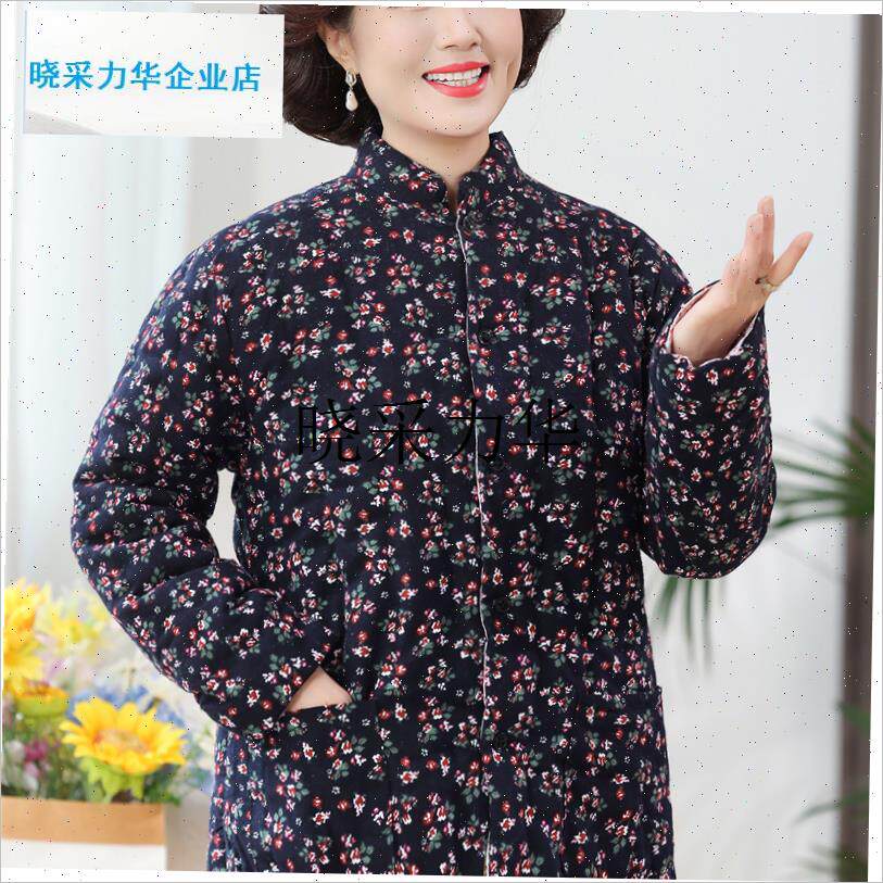 纯手工棉花棉衣女冬季加厚保暖棉服奶I奶居家大码棉袄妈妈装外套l