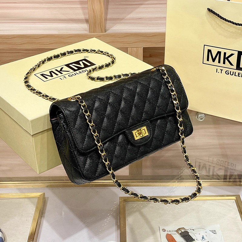 法国轻奢小香风菱格链条包