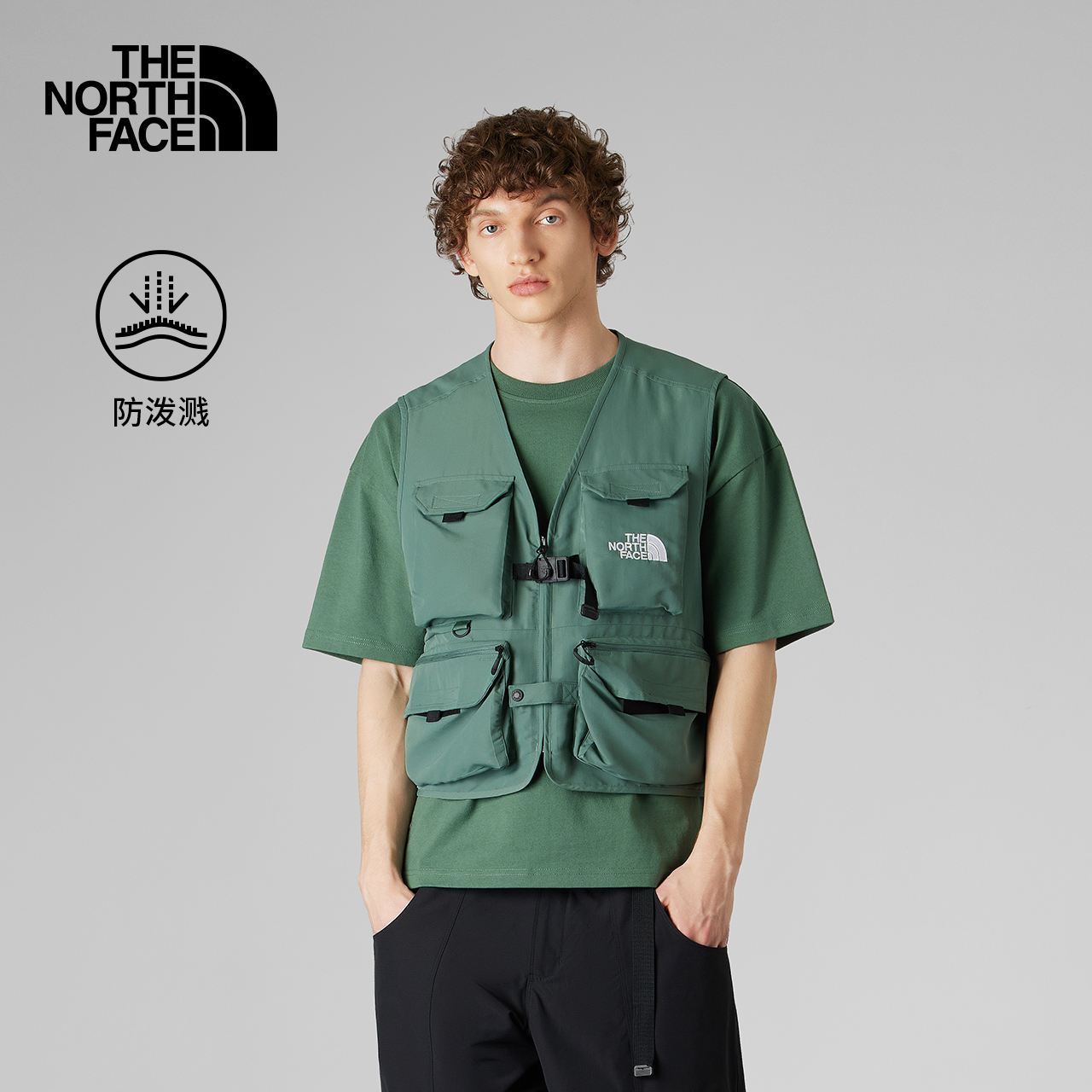 北面UE男机能多口袋防泼水马甲