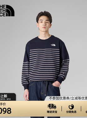 北面UE设计师款条纹长袖T恤男纯棉休闲户外新款TheNorthFace|8F4F
