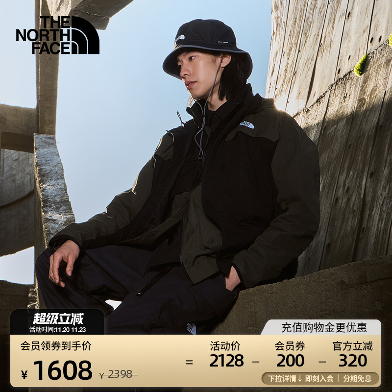 北面UE男防风宽松连帽夹克