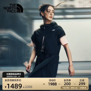 北面UE设计师款 8CKY 女可拆卸马甲半裙两穿户外新TheNorthFace