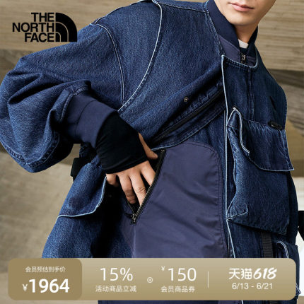 北面UE设计师款男休闲外套牛仔假两件户外TheNorthFace|8E5K
