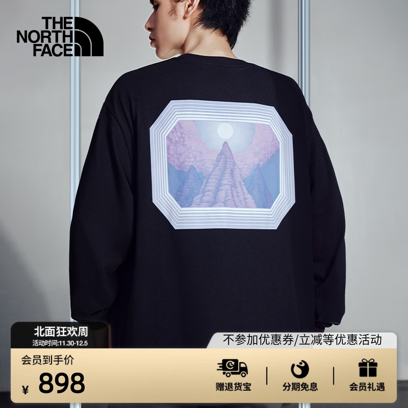 北面UE设计师款男纯棉长袖T恤