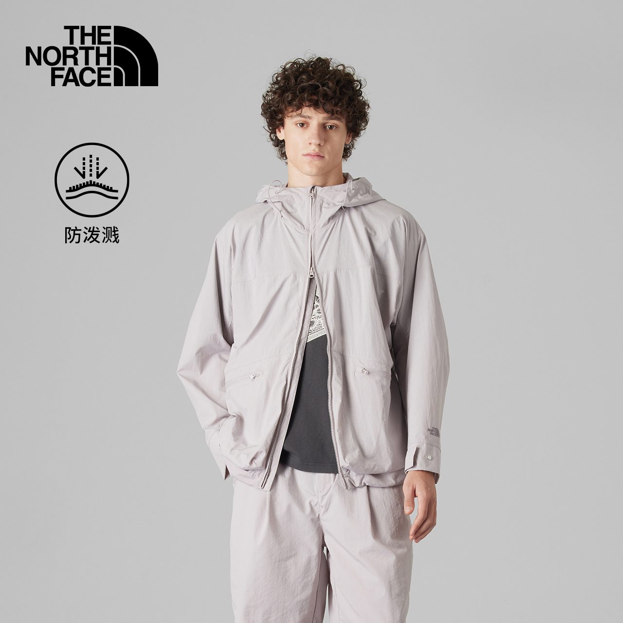 北面UE男经典连帽防泼水夹克外套