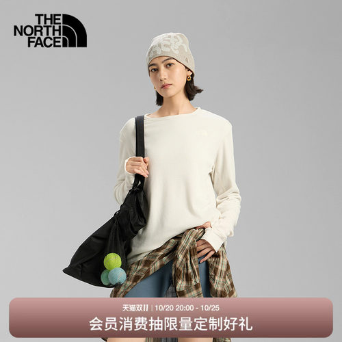 北面UE女双面穿拼接长袖T恤