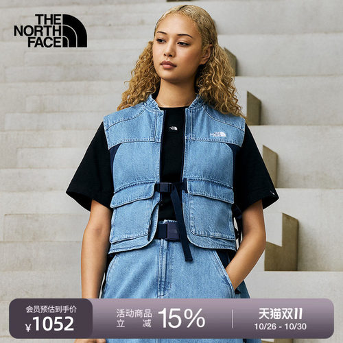 北面UE设计师款女休闲牛仔马甲