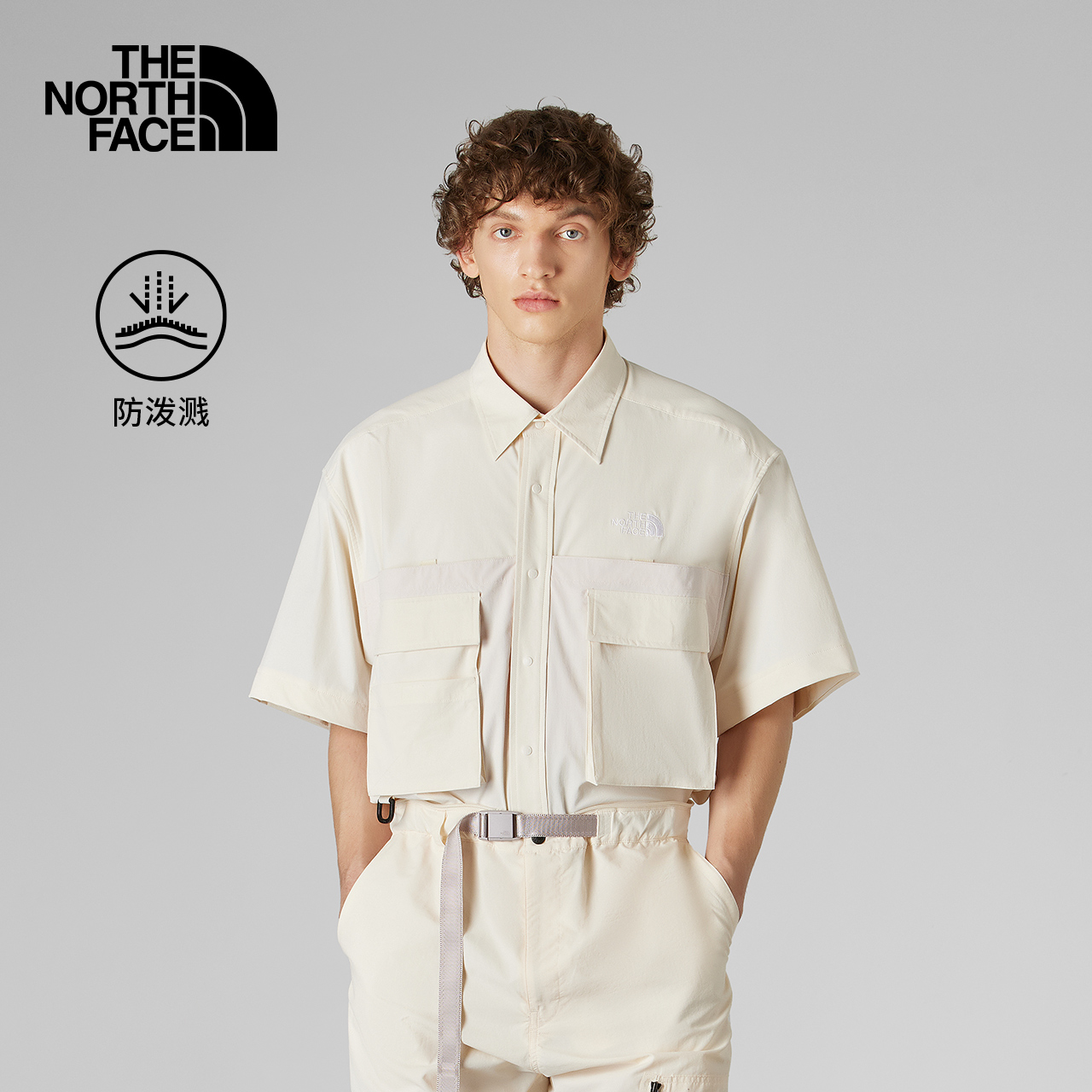 北面UE男可拆卸防泼水长袖衬衫