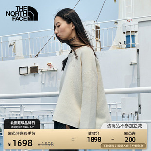 TheNorthFace 户外新款 8E72 女毛衣圆领宽松落肩袖 北面UE设计师款