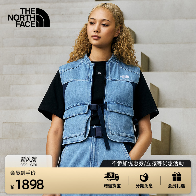 北面UE设计师款女休闲牛仔马甲