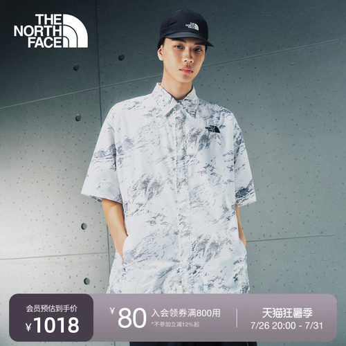 北面UE设计师款男休闲短袖衬衫