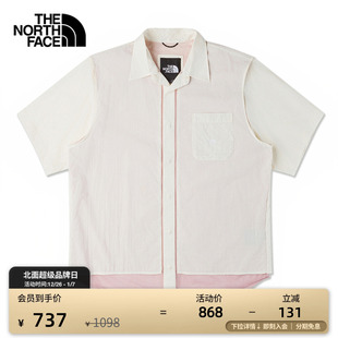 TheNorthFace 北面UE男短袖 拼接户外新款 舒适透气时尚 8CKP 衬衫