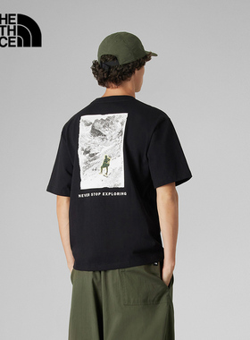 北面UE男短袖T恤纯棉圆领舒适透气户外休闲秋款TheNorthFace|8GUB