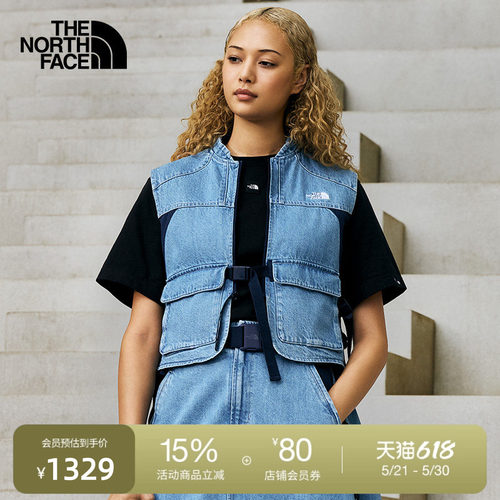 北面UE设计师款女休闲牛仔马甲