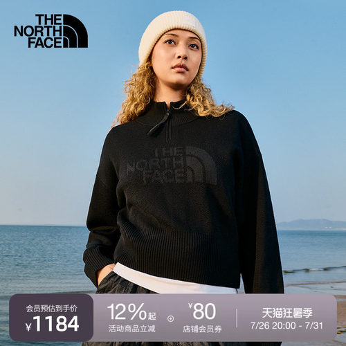 北面UE女设计师款半高领保暖毛衣