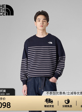 北面UE设计师款条纹长袖T恤男纯棉休闲户外新款TheNorthFace|8F4F