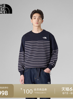 北面UE设计师款条纹长袖T恤男纯棉休闲户外新款TheNorthFace|8F4F