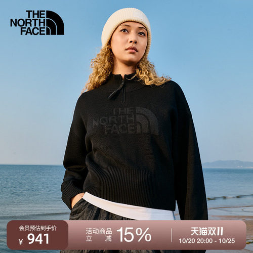 北面UE女设计师款半高领保暖毛衣