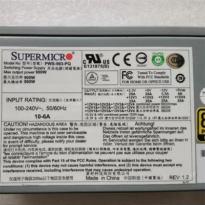 Supermicro超微PWS-903-PQ工作站工控服务器PS2/ATX电源900w静音