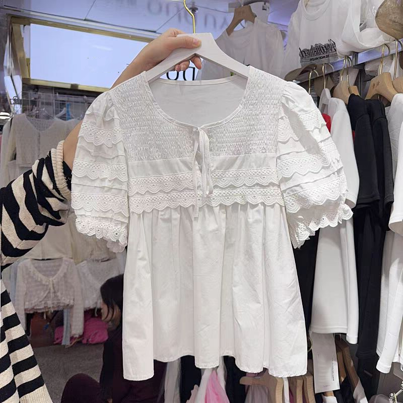 2024年夏季新款泡泡袖套头衬衫