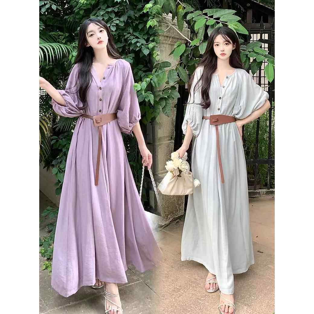 大码女装法式高级感气质连衣裙2024新款女夏季胖mm收腰显瘦长裙子