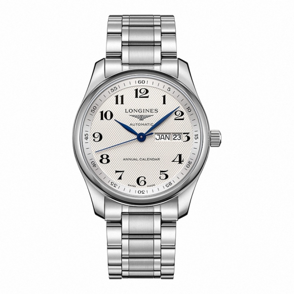 longines浪琴男表名匠系列双日历钢带手表机械表l2.910.4.78.
