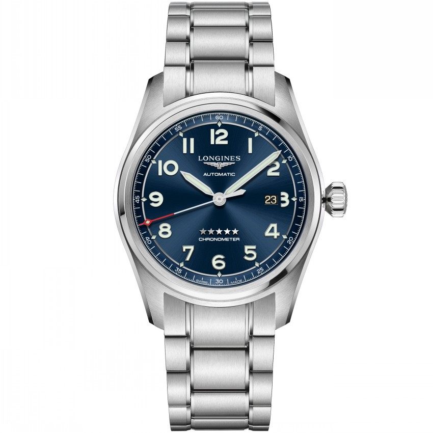 longines浪琴男表先行者系列日历手表钢带机械表l3.810.4.93.