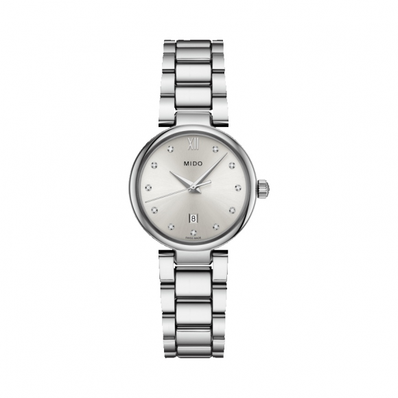 mido美度女表贝伦赛丽镶钻时尚手表钢带石英表m022.210.11.036.00