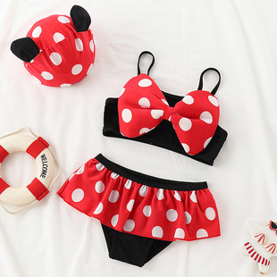 Children's cute swimwear, split skirt
