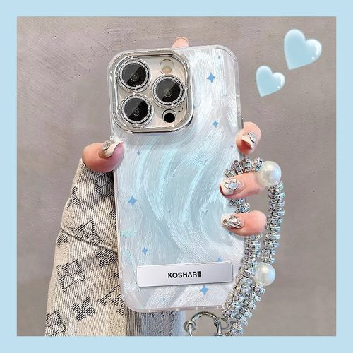 晕染蓝色适用x70i荣耀400pro手机壳500可爱honor300全包90GT镜头膜女x50新款magic7简约8畅玩60plus外壳power