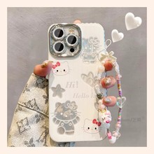 HelloKitty适用opporeno14手机壳reno15pro新款13女12高级感11/10/9卡通findx8s+全包a5镜头膜a6手链k13turbo