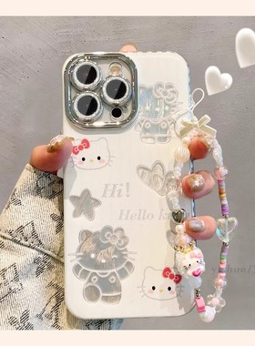 KT猫适用opporeno14手机壳reno15pro新款13女12高级感11/10/9卡通findx8s+全包a5镜头膜a6手链k13turbo