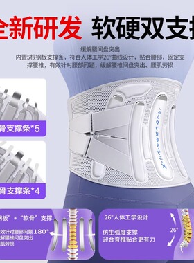 日本专用护腰带腰椎间盘突出腰肌劳损疼痛男女士专用支撑久坐腰托