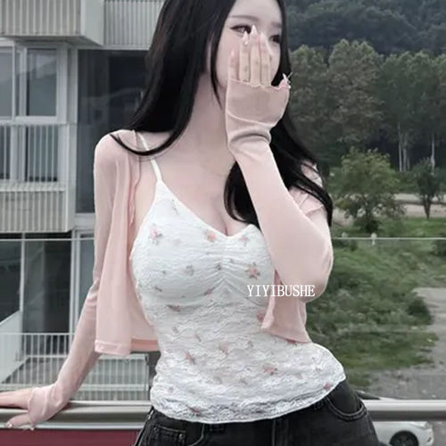 慵懒风外搭薄款防晒开衫空调衫